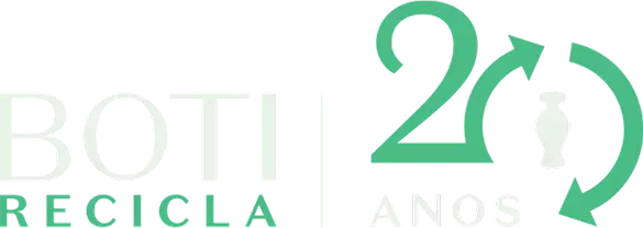 imagem contendo o texto boti recicla 20 anos